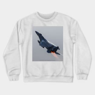 F-15C Afterburner & Vapor climb at dusk Crewneck Sweatshirt